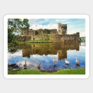 The Castle Geese Sticker